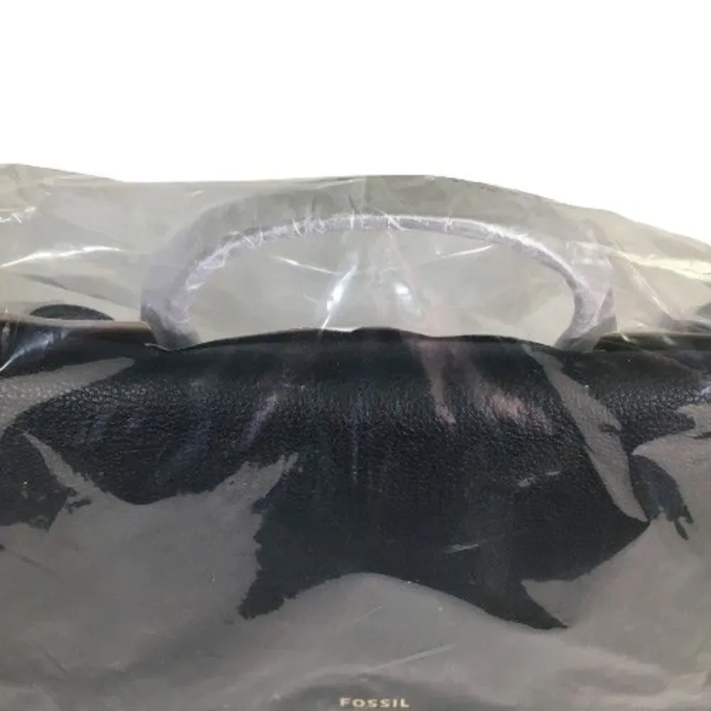 New Fossil Claire Leather Backpack Bag SHB1932001 Black Brass Hardware NWT $195